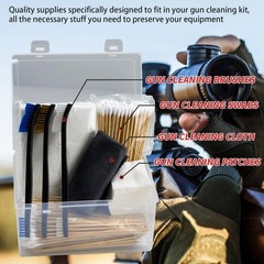 Gun Cleaning Kit in Big Box, 4-in-1 Cleaning Supplies Includes Brushes, Patch…