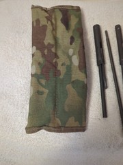 Camouflage Gun Cleaning Kit with Case, Brushes, Rods, Pre-owned