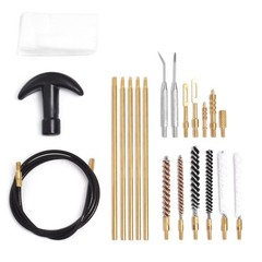 177 & .22 Cal Airgun Cleaning Kit with Cotton Mop, Bronze Bore Brush, Brass Jag,