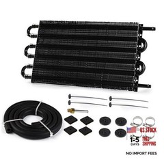 5/16″ Transmission Oil Cooler, Aluminium 6 Pass Tube and Fin Cooler Kit 6 Row