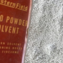 Montgomery Wards Western field Nitro Powder Solvent Bottle Nice! 3/4 Full