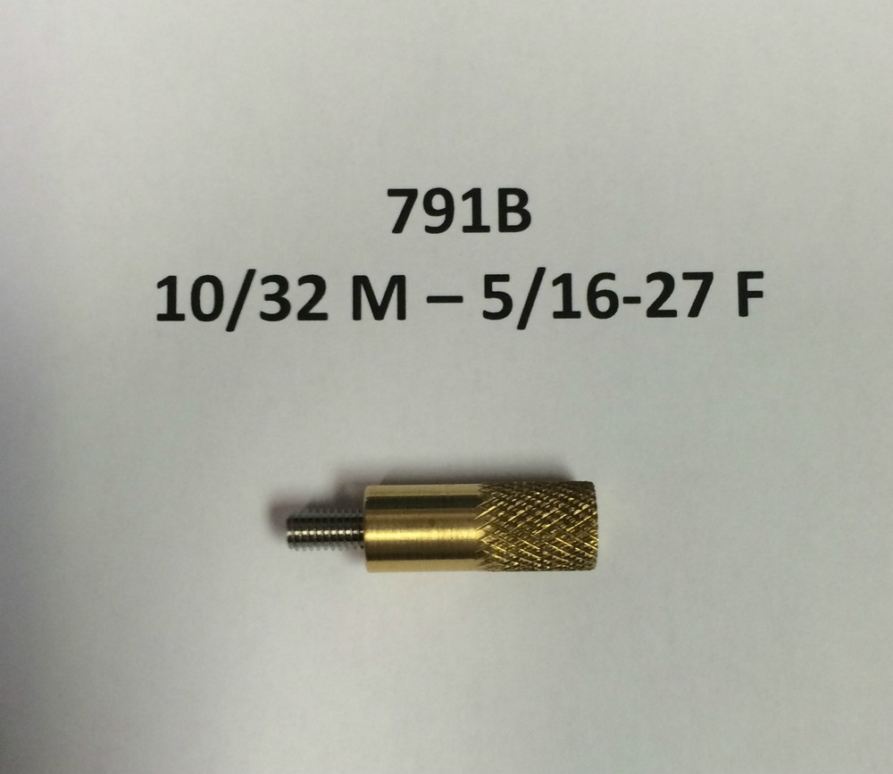 SpinJag Adapter 791B 10/32 M – 5/16-27 F , Standoffs Brass