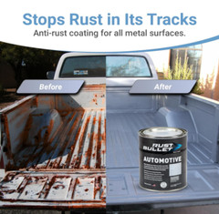 RUST BULLET Automotive Rust Inhibitor–UV Resistant, Premixed Metallic Gray Paint