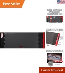 Compact Black Gun Cleaning Mat with Organizer Tray – 43”x16” and 47.25”x19.5”