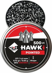 Hawki Airgun Pellets .177cal/4.5mm Caliber (9.72gr/0.63 g) .177, .177 cal.