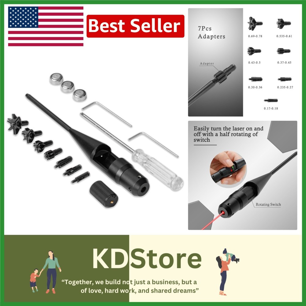 Precision Laser Bore Sighter Kit for Hunting Firearms