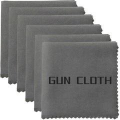 Miaozhun 6 Pack Microfiber Gun Cleaning Cloth, 12″x12″ Lint Free Large, Gray