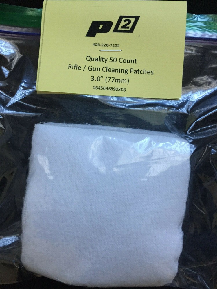 Gun / Rifle Cleaning Patches 3.0″ Square Cotton 50 Count – USA Seller