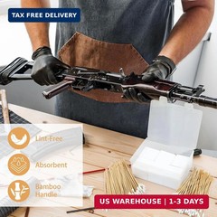 400 Pcs Gun Cleaning Patches + 200 Pcs Gun Cleaning Swabs, Gun Cleaning Supplies