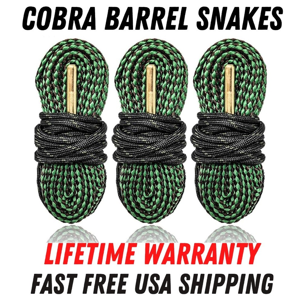 3 Pack Gun Bore Cleaning Rope Lifetime Breakage Warranty Cobra Barrel Snake