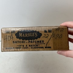 Marble’s Satchi Patches EMPTY Box Marble Arms Corp Gladstone Michigan Mich MI