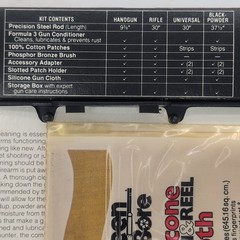 Kleen-Bore Handgun Cleaning Kit .38 .357 9mm PK-210 Made in USA PK210 with Case