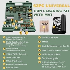 Universal Gun Cleaning Kit with Mat Portable Case for Rifle Pistol Shotgun
