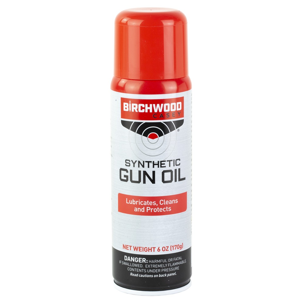 Birchwood Casey 6oz Synthetic Gun Oil Aerosol Can for Smooth Firearm Lubrication