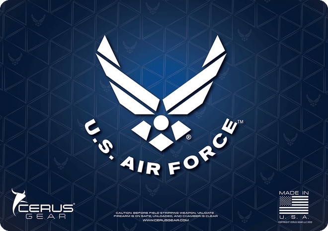 U.S. AIR FORCE LOGO HANDGUN MAT Cerus Gear Triangle