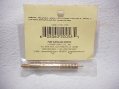 NOS J. Dewey #30JM Brass Rifle Jag Male Thread .30-.35 Caliber 8-32 Male