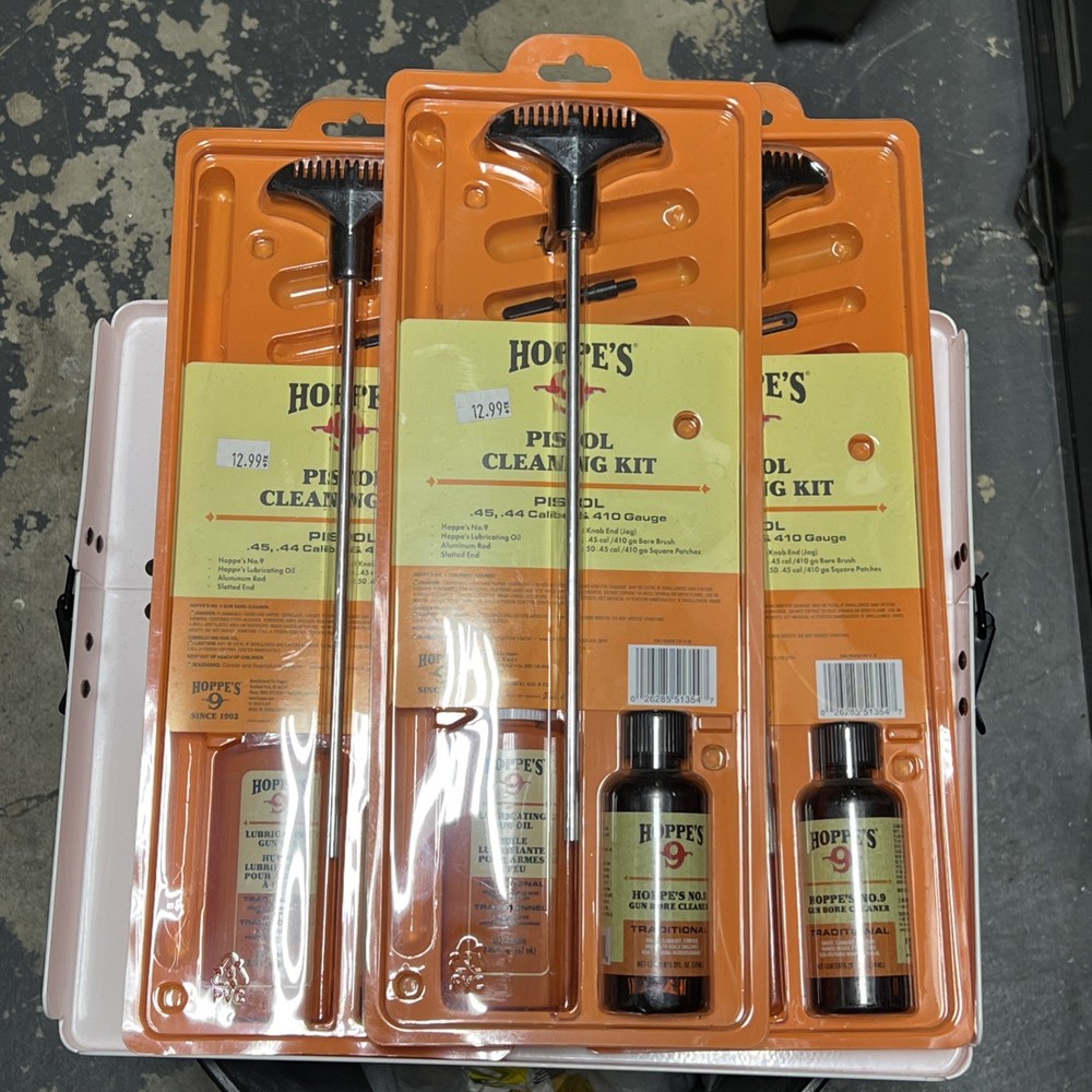 Hoppes 9 Pistol Cleaning Kit PCO5B 45, 44 Calibur 410 Guage