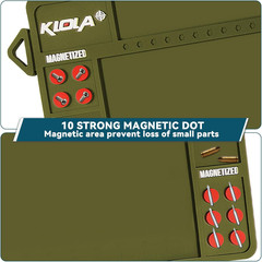Rifle Shotgun Cleaning Mat – Large Magnetic Gun Mat with Organizer Parts Tray, A