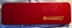 Outers No 477 Rifle Cleaning Kit Vintage Red Tin Complete w/ Rods Brush Solvent