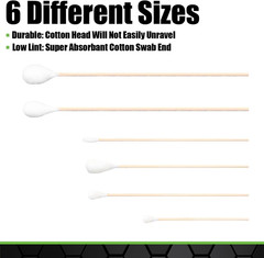 325 Pc Cotton Swab Assortment – Auto Detailing, Electronics, Lubricant Applicati