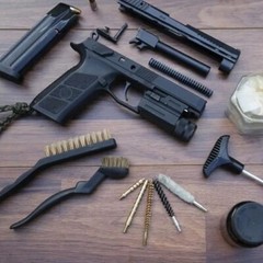 Kit de limpieza de pistola de 9mm cepillo de calibre de pistola manual de tamaño