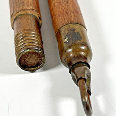 Vintage 2 Piece Brass Fitting & Wood Shotgun/Rifle Cleaning Rod Patch Loop
