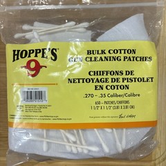 Hoppe’s No. 9 Gun Cleaning Patch, .270-.35 Caliber (650 Pack)
