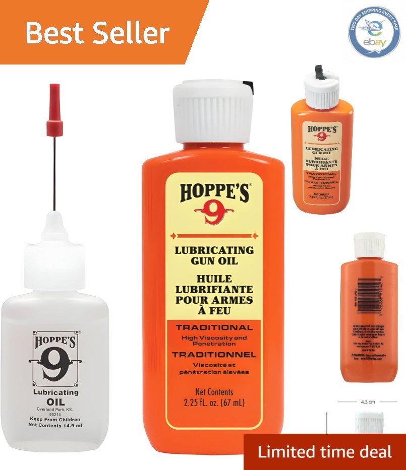 14.9ml No. 9 Needle Point Oil & 2-1/4oz Refill for Firearms & Precision Tools