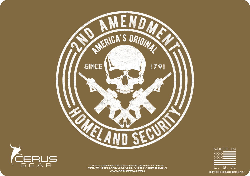 2ND Amendment Pro Mat Handgun Gun Cleaning Mat Cerus Gear FDE
