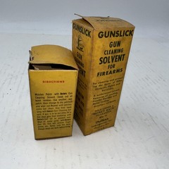 Vintage Outers Gunslick Solvent Bottle And Gun Cleaning Patches Boxes T4B