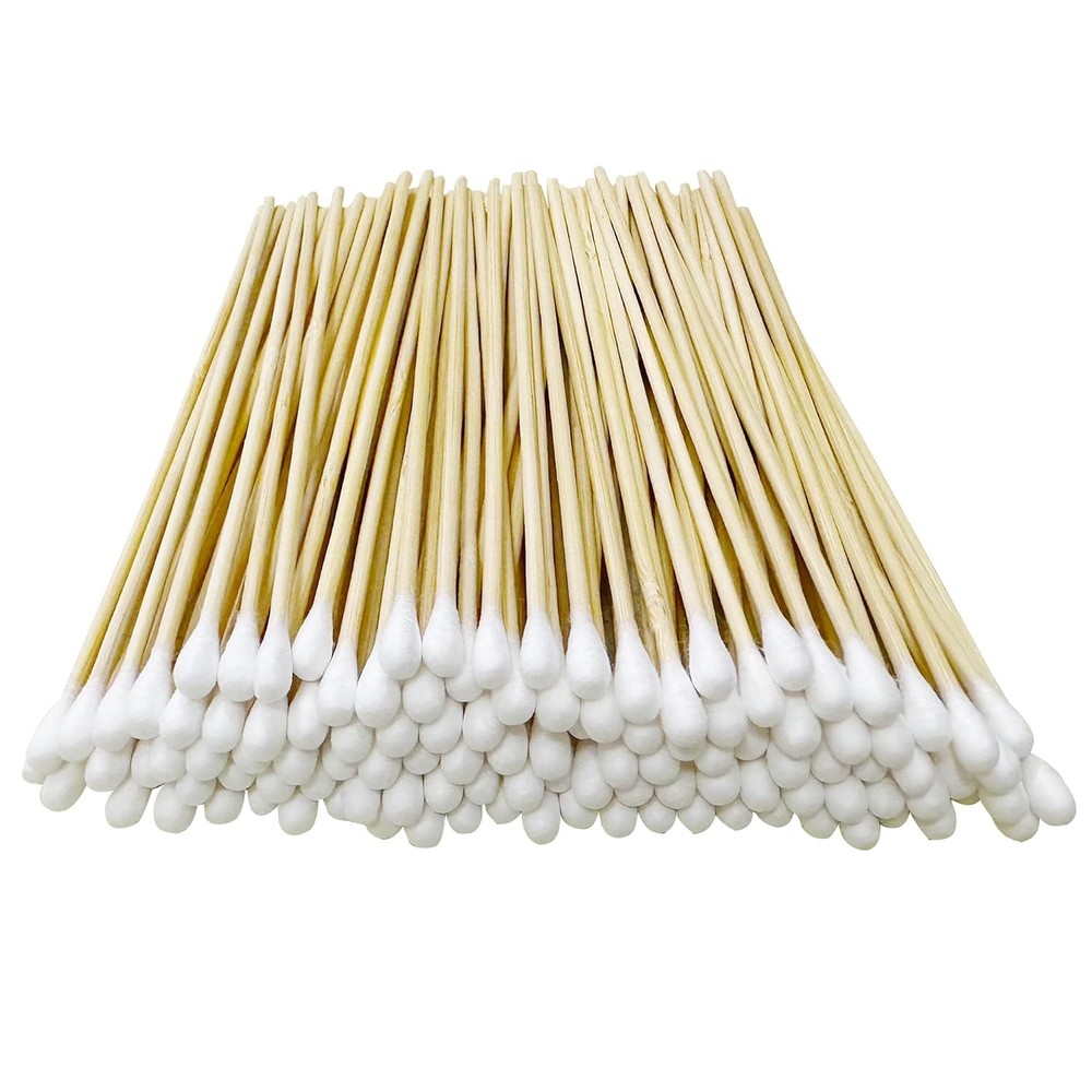 500 PCS 6 Inch Cotton Swabs Bamboo Handle