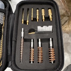 BOOSTEADY Universal Gun Cleaning Kit Black Brass Plastic with Case Bore Brush