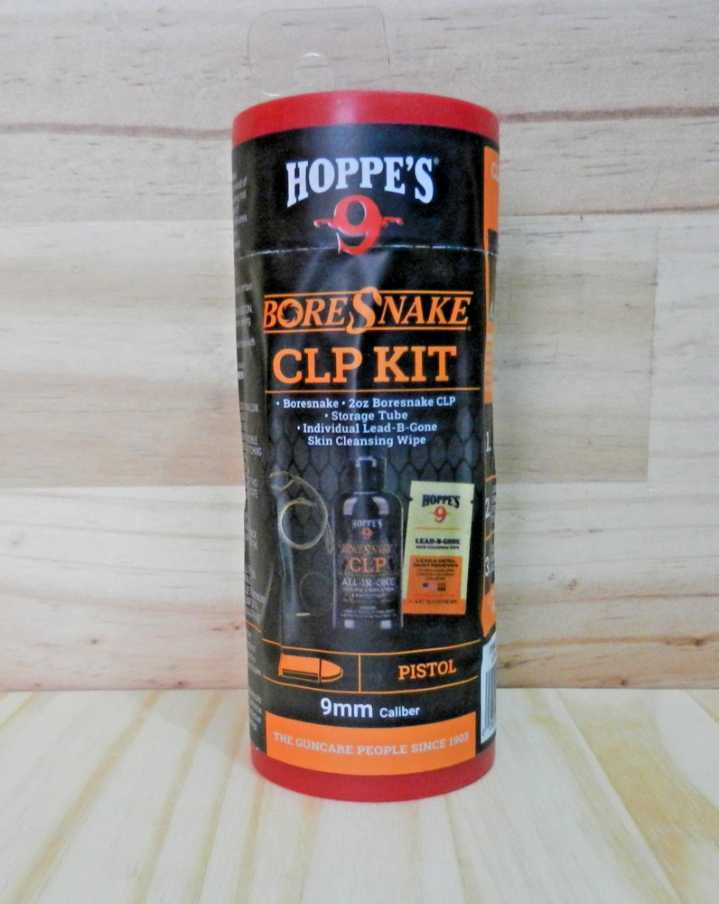 Hoppe’s #9 Boresnake CLP Kit; Cleaning Kit; 9mm; Pistol; 210009