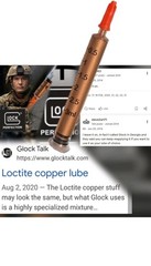 COPPER COLORED LUBRICANT GLOCK GUN SLIDE AND TRIGGER GREASE 3ml Larger Size