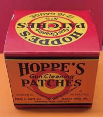 Vintage Full Hoppe’s Gun Cleaning Patches No 5 , 12 – 16 Gauge (PRE BAR CODE)