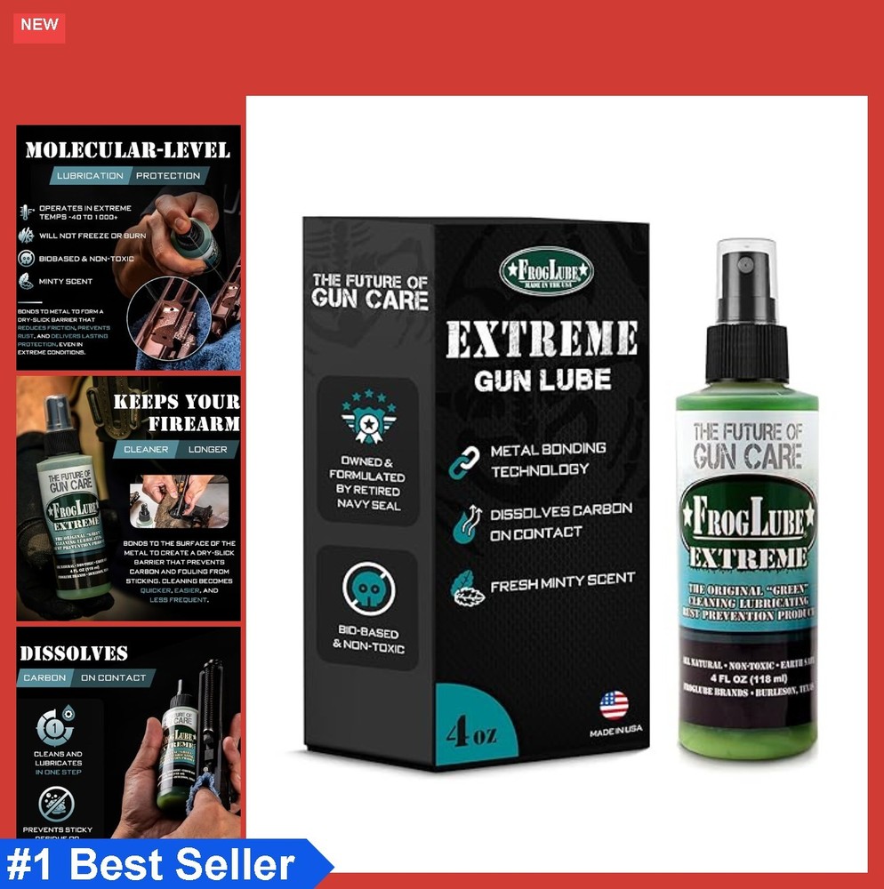 FrogLube Extreme Gun Lube – Metal Bonding Gun Lubricant – Prevents Carbon Build