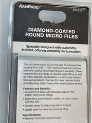 Micro Gun Cleaning Rods Ramrodz 60021 .03″-.120″ Files 12 Piece