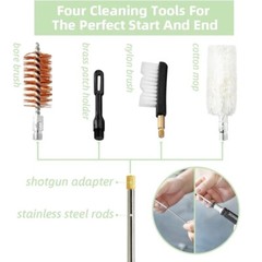 19 Pcs Tactical Shotgun Cleaning Kit and Case for 12,20,410 GA Gauge Hunting Gun