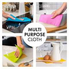 SUPERSCANDI 10-Pack Biodegradable Compostable Reusable Cleaning Cloths