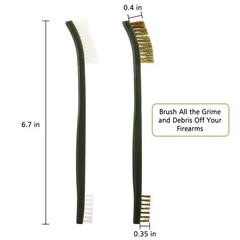 Accmor Gun Brushes & Picks, Universal Cleaning Tools Set –Brass Black