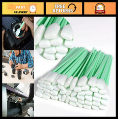 200 PCS Foam Cleaning Swabs – Dust-Free Sponge Tips for Printers, Cameras & Lens
