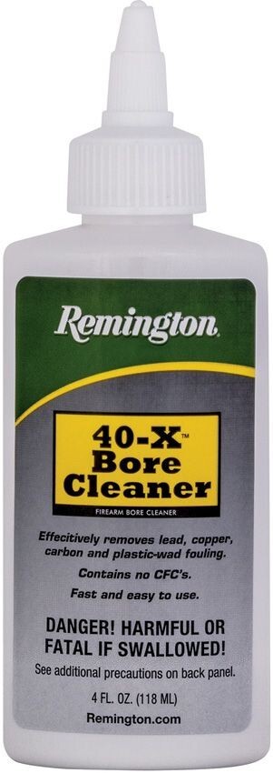 Remington 40-X Bore Cleaner Remover 4oz Bottle Lead Copper Carbon Plastic 18397