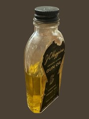 Vintage J.C. Higgins Smooth Action Gun Oil Sears Bottle Half Full