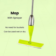 5-in-1 Eco-Friendly Cleaning Kit: Spray Mop, Duster & Window Squeegee in Green