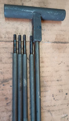 Vintage military gun cleaning rod jag 5 piece M1 50 cal army M2 M3 M7