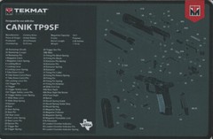 Illustrated Gun Cleaning and Repair Mat for Canik TP9SF, 11×17 Neoprene Rubber
