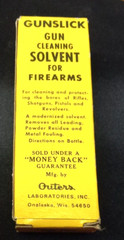 Vintage Outers Gunslick Gun Cleaning Empty Solvent Bottle in Box