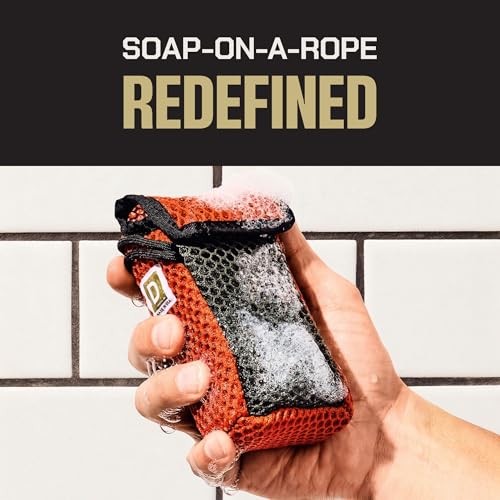DUKE CANNON TACTICAL SCRUBBER SOAP POUCH U.S. MILITARY-GRADE ORANGE/GRAY