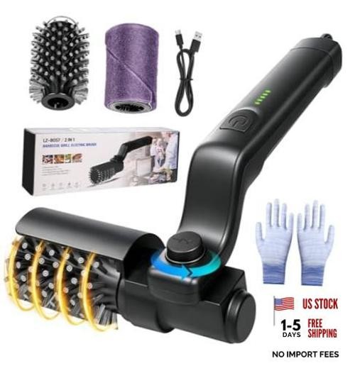 Electric Grill Brush for Outdoor Grill – 16-Inch Handle BBQ Grill Brush