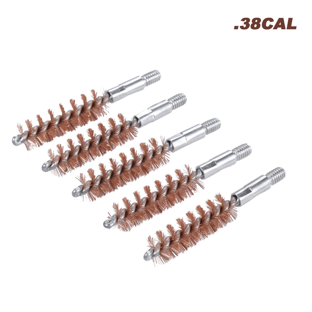 5Pcs Bronze Bore Brushes Phosphor Bristles for Rifle Gun Pistol Cleaning Tool
